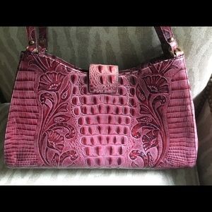 Brahmin purple leather bag